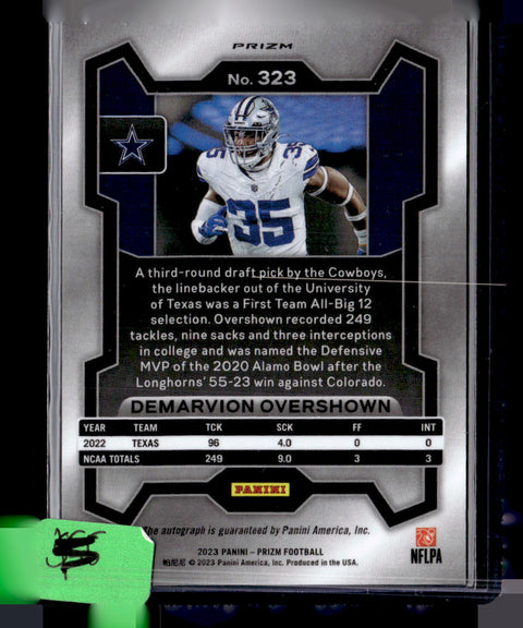 2023 Panini Prizm Demarvion Overshown Silver Disco Auto