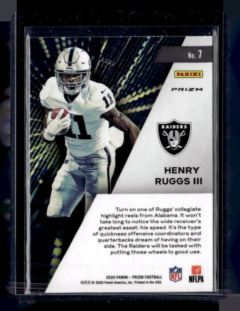 2020 Panini Prizm Henry Ruggs III Instant Impact Silver