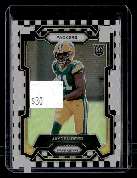 2023 Panini Prizm Jayden Reed Black / White Checker
