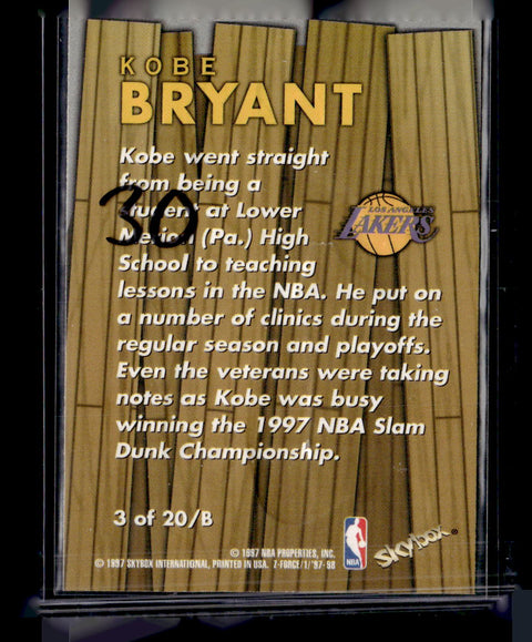 1997-98 SkyBox Z-Force #3 /B Kobe Bryant Force - Boss