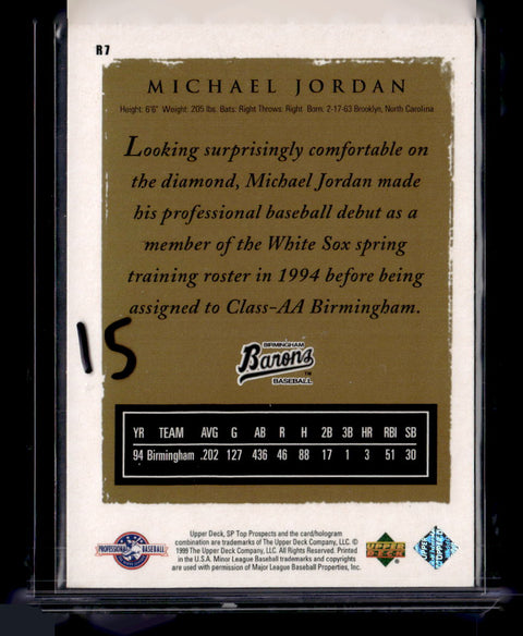 1999 SP Top Prospects #R7 Michael Jordan Retrospectives