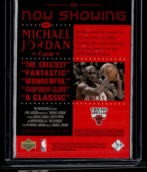 1999 Upper Deck Michael Jordan Now Showing