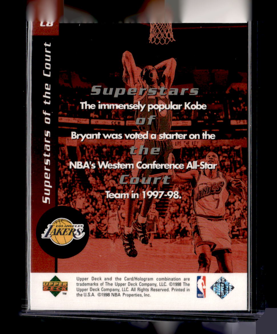 1998 Upper Deck Kobe Bryant Superstars Of The Court