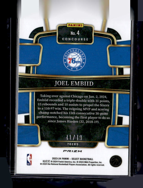 2023-24 Panini Select Joel Embiid Bronze /49