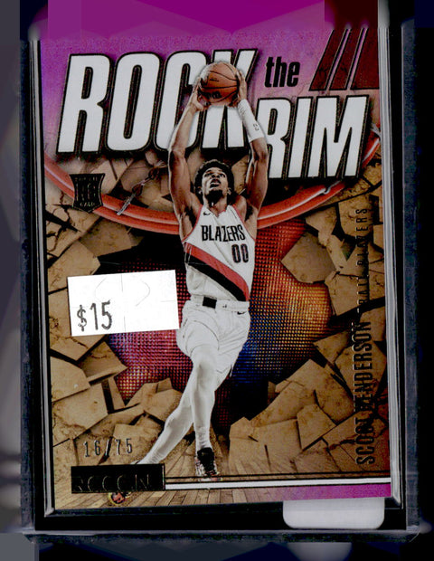 2023-24 Panini Recon #20 Scoot Henderson Rock the Rim