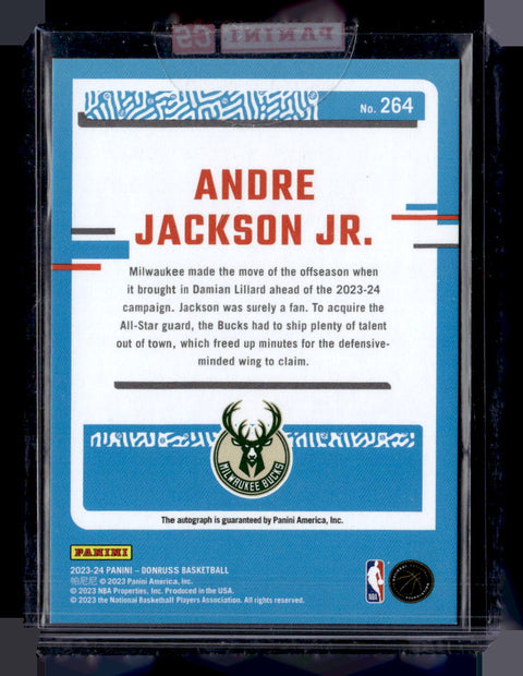 2023-24 Donruss Andre Jackson Jr. Red Choice Auto