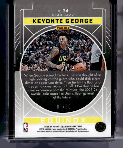2023-24 Panini Obsidian Keyonte George Equinox