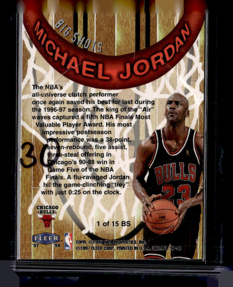 1997-98 Ultra #1 BS Michael Jordan Big Shots