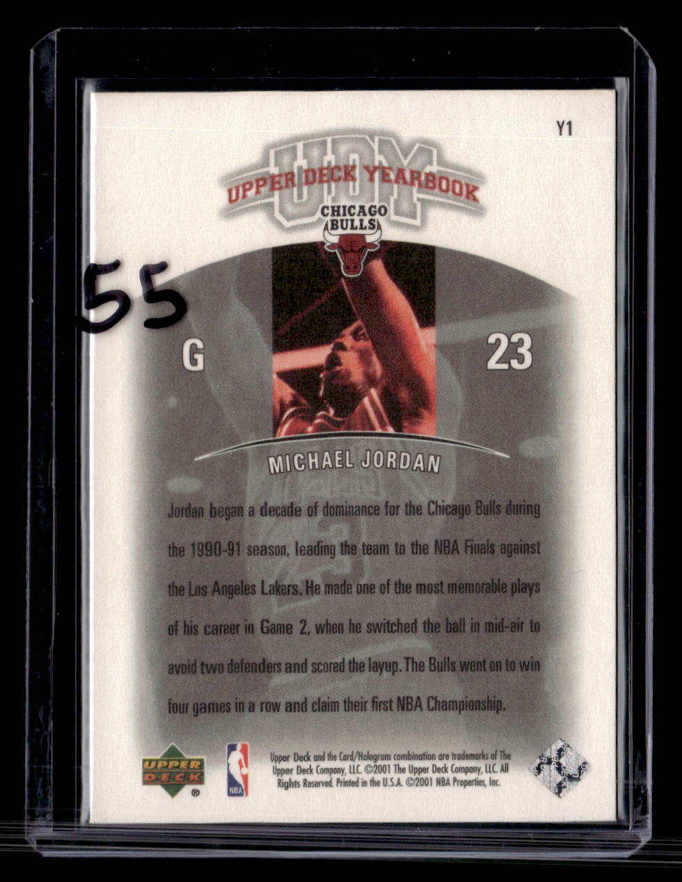 2000-01 Upper Deck Legends #Y1 Michael Jordan Yearbook (UDY)