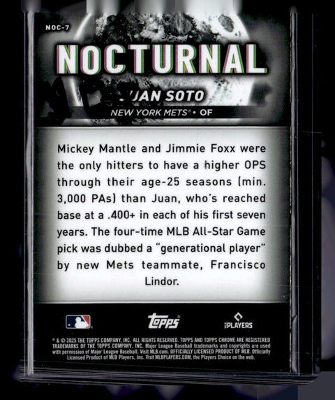 2025 Topps Chrome Black Juan Soto Nocturnal