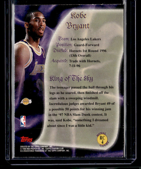 1997-98 Stadium Club #RC4 Kobe Bryant Royal Court