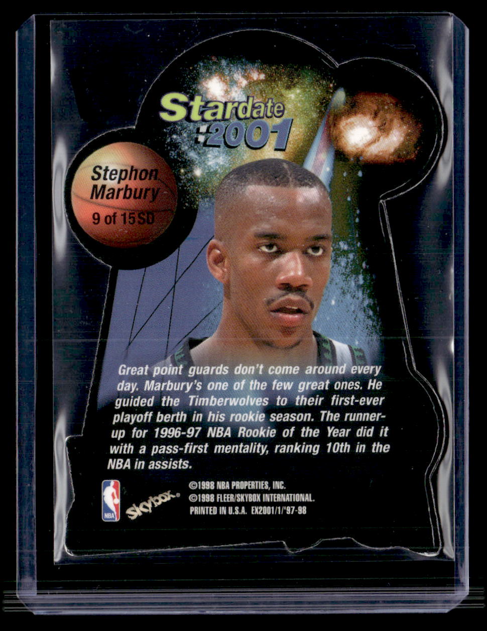 1997-98 E-X2001 #9 SD Stephon Marbury X2001 - Star Date 2001