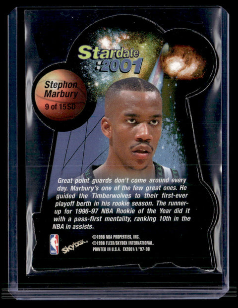 1997-98 E-X2001 #9 SD Stephon Marbury X2001 - Star Date 2001