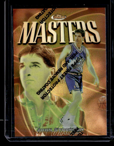 1997 Topps Finest John Stockton Masters Refractor