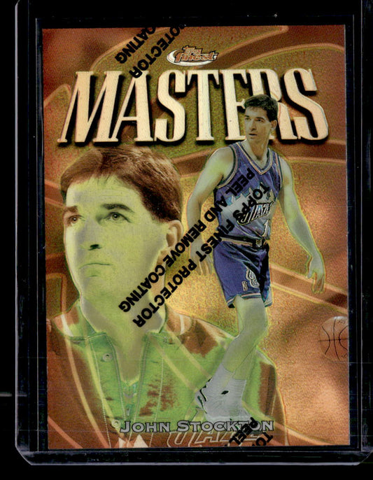 1997 Topps Finest John Stockton Masters Refractor