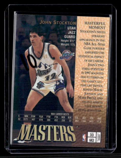 1997 Topps Finest John Stockton Masters Refractor