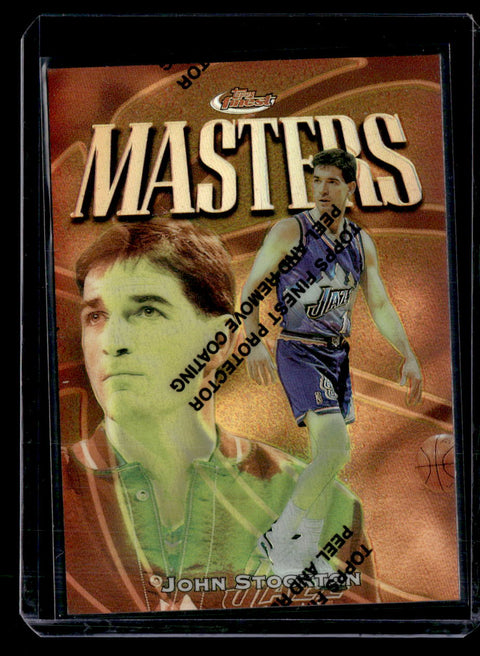 1997 Topps Finest John Stockton Masters Refractor
