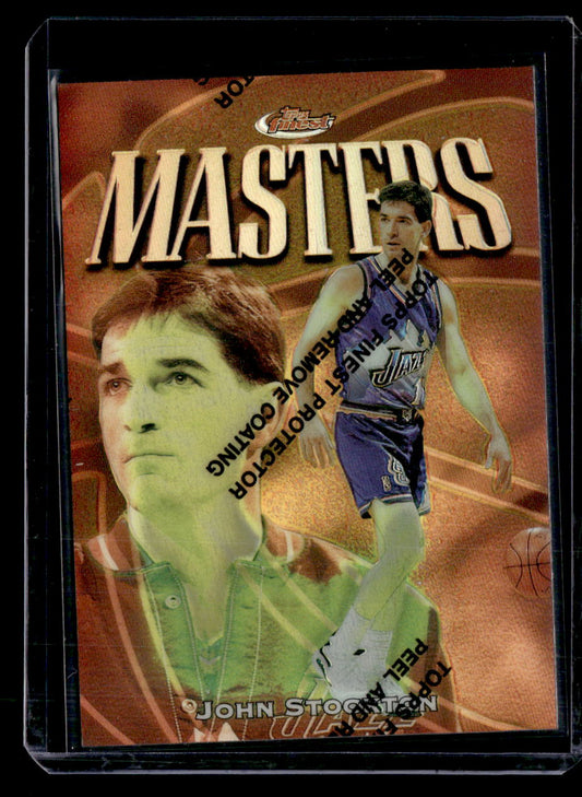 1997 Topps Finest John Stockton Masters Refractor