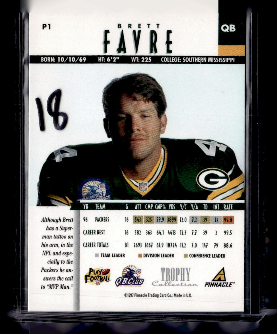 1997 Pinnacle #1 Brett Favre