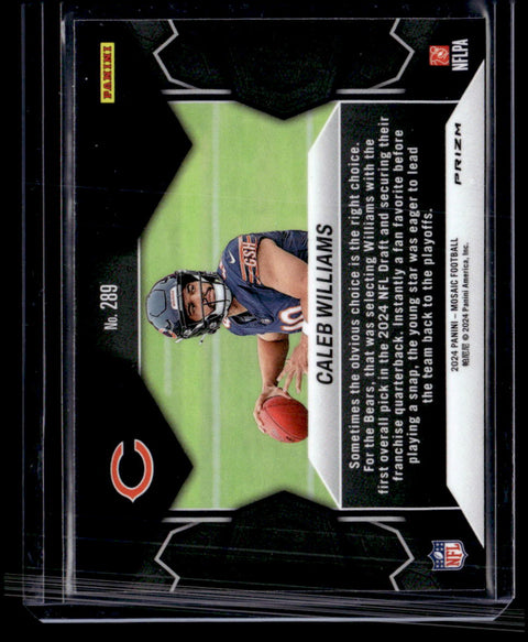 2024 Panini Mosaic Caleb Williams NFL Debut Pink Mosaic