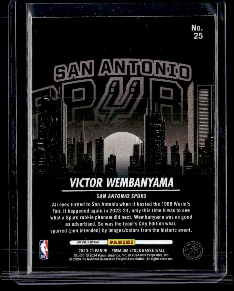 2023-24 Hoops Premium Stock Victor Wembanyama City Edition Silver