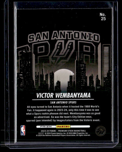 2023-24 Hoops Premium Stock Victor Wembanyama City Edition Silver