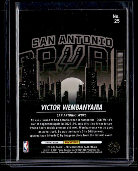 2023-24 Hoops Premium Stock Victor Wembanyama City Edition Silver