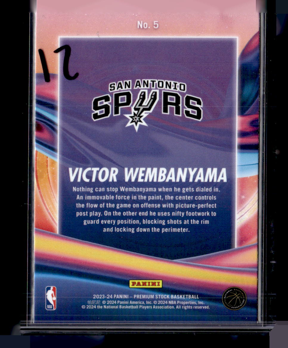 2023-24 Hoops Premium Stock #5 Victor Wembanyama Anti Gravity