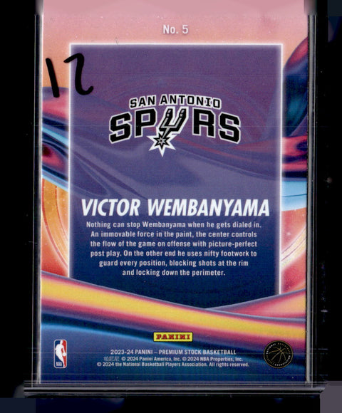 2023-24 Hoops Premium Stock #5 Victor Wembanyama Anti Gravity
