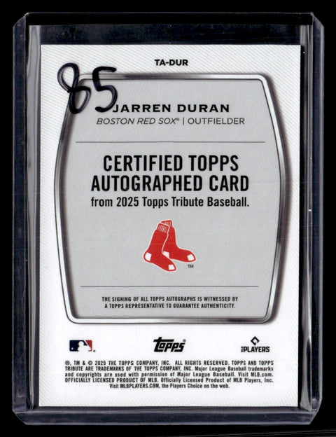 2025 Topps Tribute Jarren Duran Auto /50