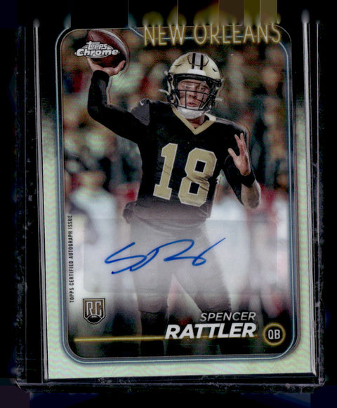 2024 Topps Chrome Spencer Rattler Silver Autograph