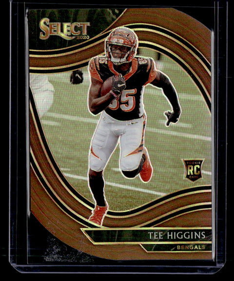 2020 Panini Select #360 Tee Higgins Copper Prizm Die Cut #/355
