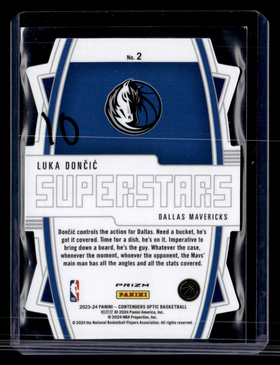 2023-24 Contenders Optic Luka Doncic Superstars Silver Die Cut