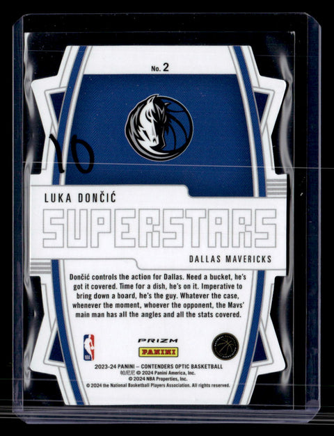 2023-24 Contenders Optic Luka Doncic Superstars Silver Die Cut