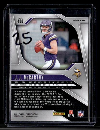 2024 Panini Prizm JJ McCarthy Red White Blue