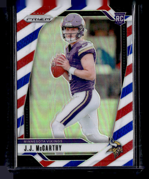 2024 Panini Prizm JJ McCarthy Red White Blue