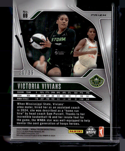 2024 Panini WNBA Prizm Victoria Vivians Black Velocity /39