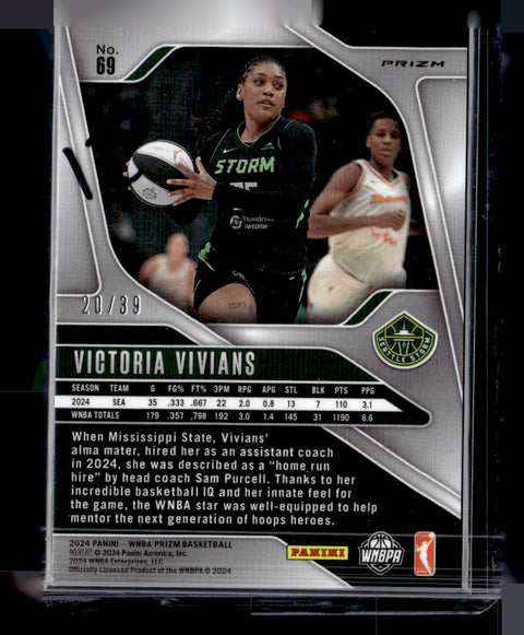 2024 Panini WNBA Prizm Victoria Vivians Black Velocity /39