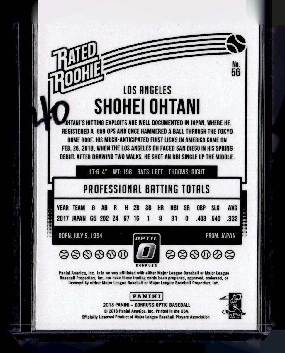 2018 Donruss Optic #56 Shohei Ohtani Running