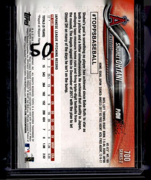 2018 Topps Series 2 #700 Shohei Ohtani