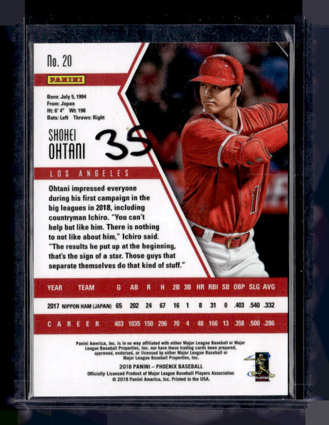 2018 Panini Phoenix #20 Shohei Ohtani