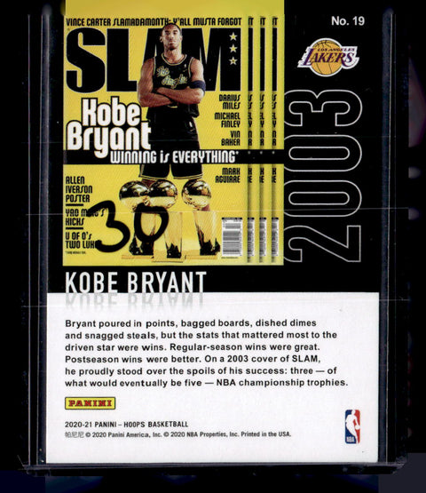 2020-21 Hoops #19 Kobe Bryant Slam Holo