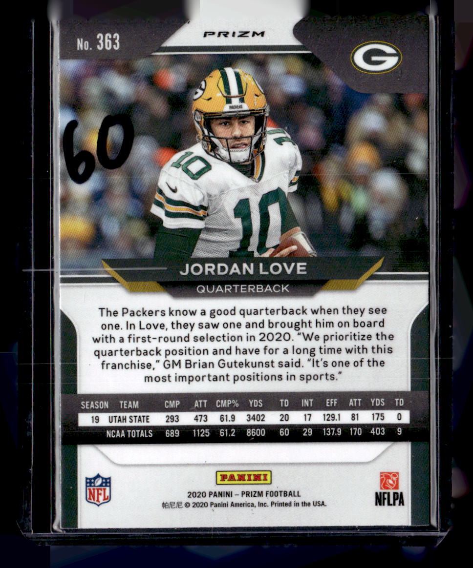 2020 Panini Prizm Jordan Love Orange Lazer