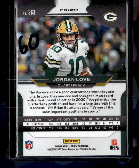 2020 Panini Prizm Jordan Love Orange Lazer