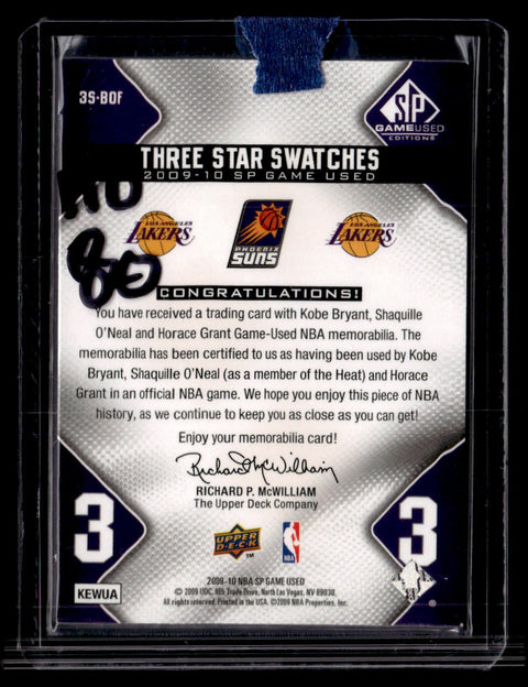 2009-10 SP Game Used Bryant / Grant / O'Neal 3 Star Swatches /299