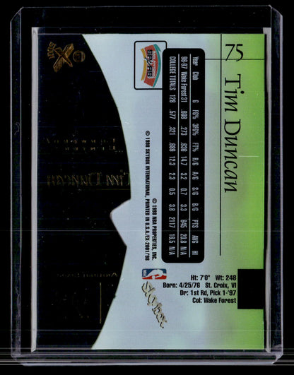 1998 Skybox E-X2001 Tim Duncan