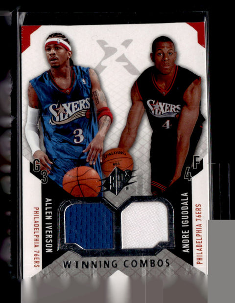 2004 Upper Deck Allen Iverson / Andre Iguodala Winning Combo Dual Patch
