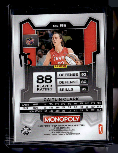 2024 Panini Monopoly Prizm WNBA Caitlin Clark