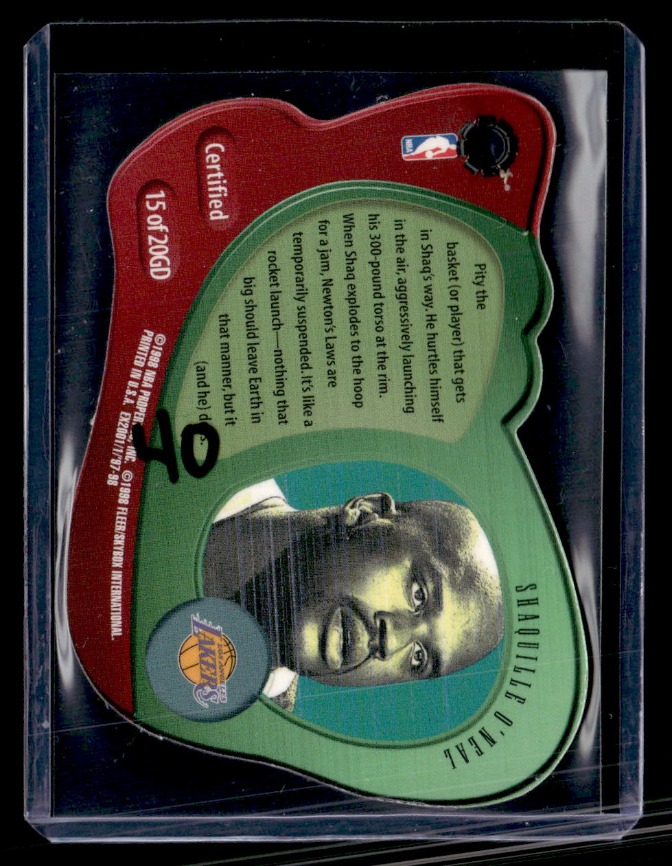 1998 Skybox E-X2001 Shaquille O'Neal