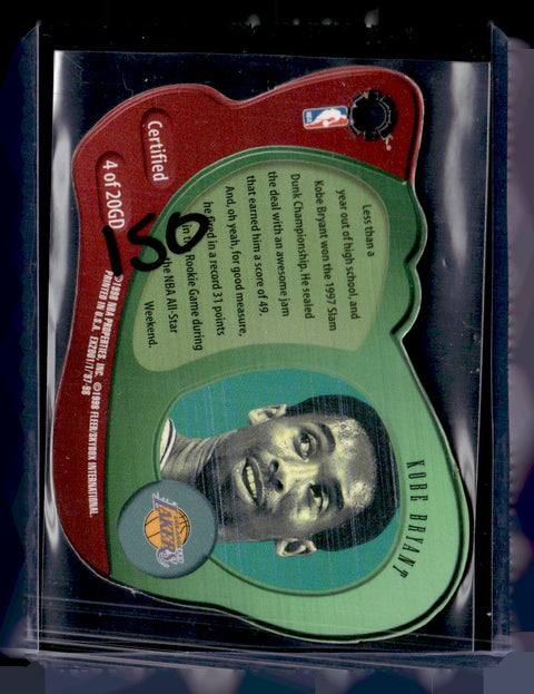 1998 Skybox E-X2001 Kobe Bryant Gravity Denied